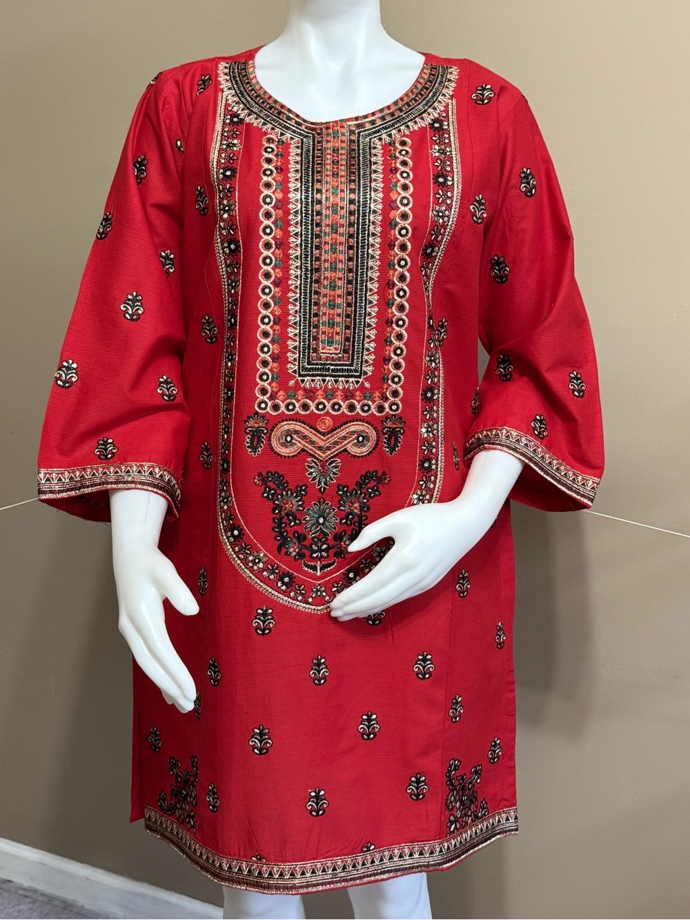 Pakistani front &back embroidered kurti/top